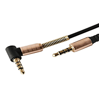 Stereo Cable Aux 90 Degree Right Angle 24K Gold Plated Male to Male Hi-Fi Sound for Car, Home Stereos, Speakers & More -1.5M