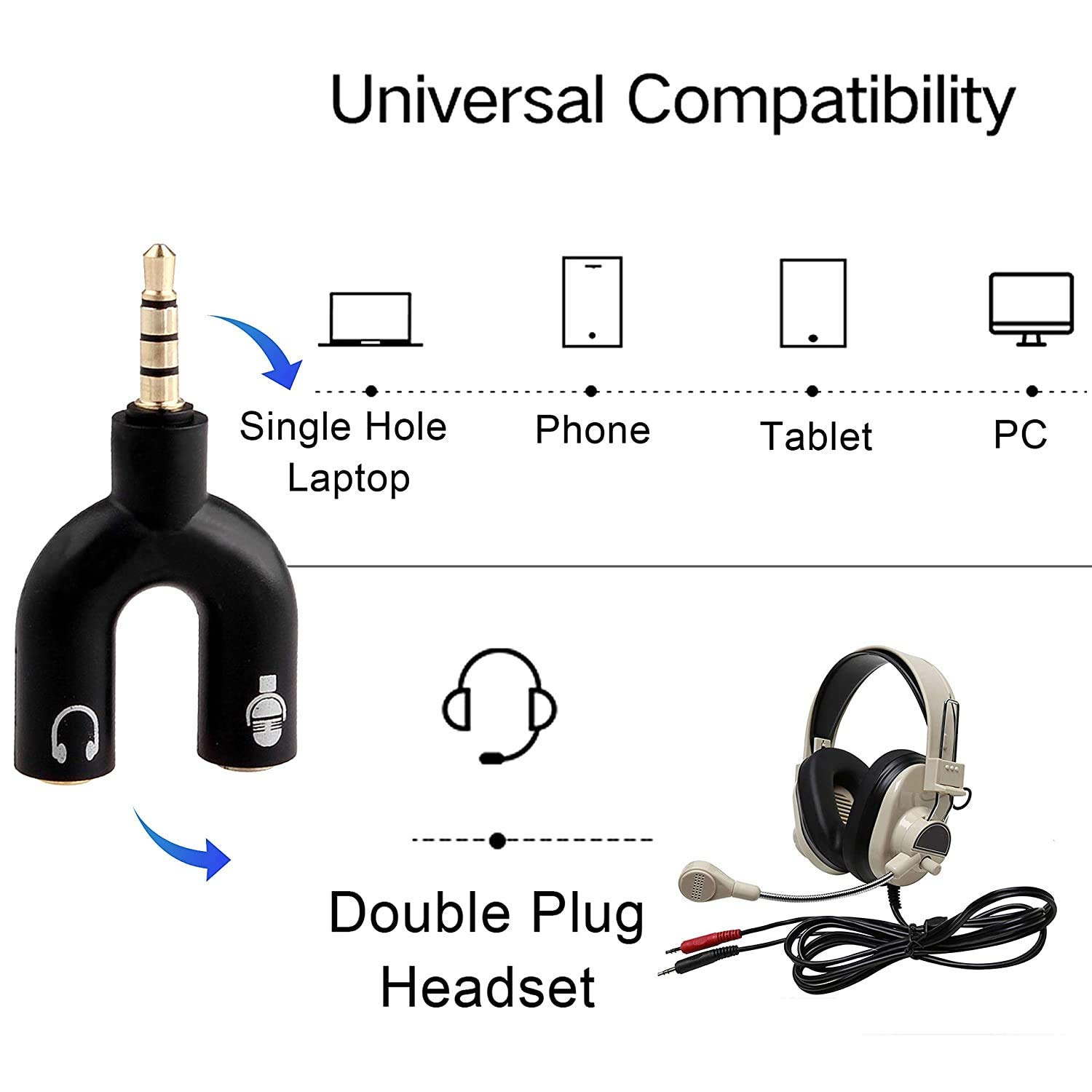 Sterio To 2 Female (Cable) Convertor