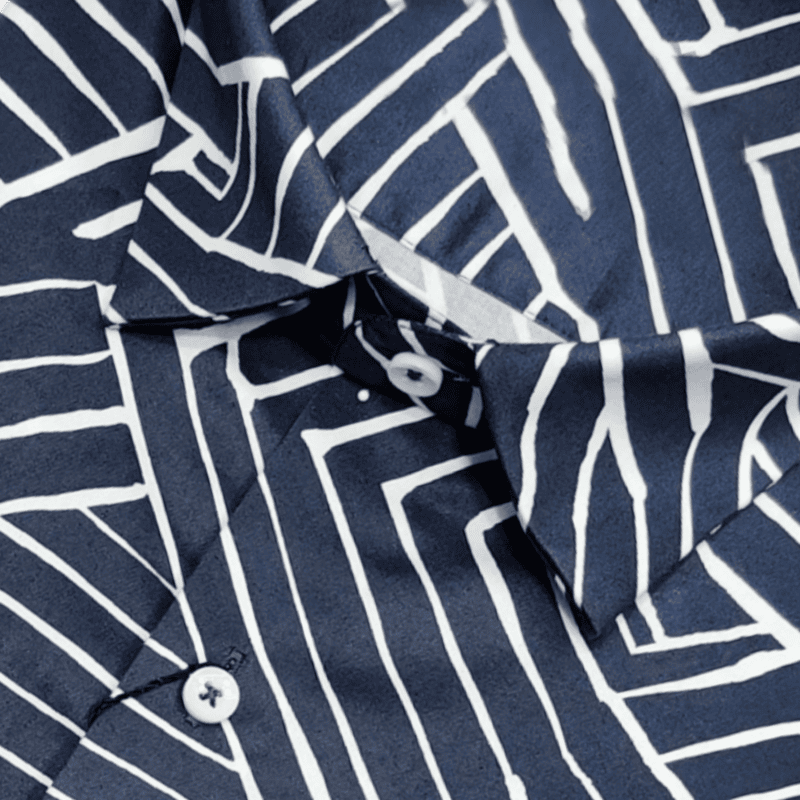 Stone Blue Printed Shirt