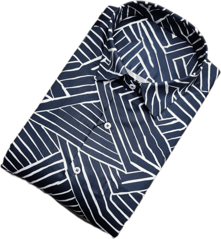 Stone Blue Printed Shirt