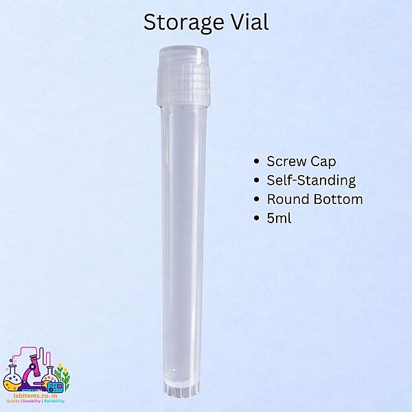 Storage Vial – Screw Cap, Self-Standing, Round Bottom - 5ml