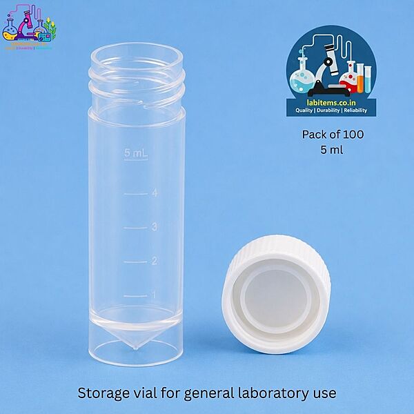 Storage vial 5ml for general laboratory use (pack of 100)