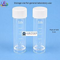Storage vial 5ml for general laboratory use (pack of 100)