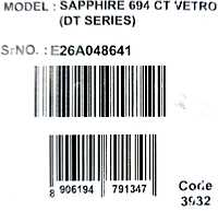Stove Elica EL CT 0694 Vetro Sapphire Front Knob 2T BB Stove Elica EL CT 0694 Vetro Sapphire Front Knob 2T BB