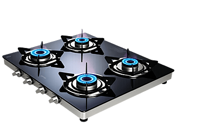 Stove Elica EL CT 0694 Vetro Sapphire Front Knob 2T BS