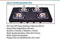 Stove Elica EL CT GT 4B 69 0694 Vetro Slimline SPF MI 1T J2M1S1 BB Stove Elica EL CT GT 4B 69 0694 Vetro Slimline SPF MI 1T J2M1S1 BB