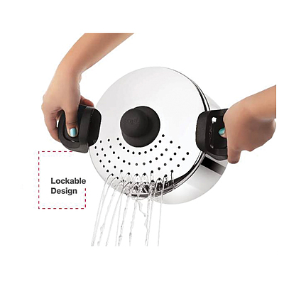 Sonu Stainless Steel Strainer Pot  | Multipurpose Pasta, Noodles & Vegetable Cooker