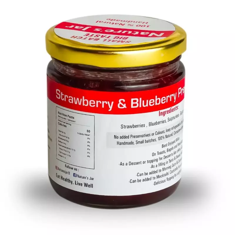 Strawberry & Blueberry Preserve - Nature's Jar NP