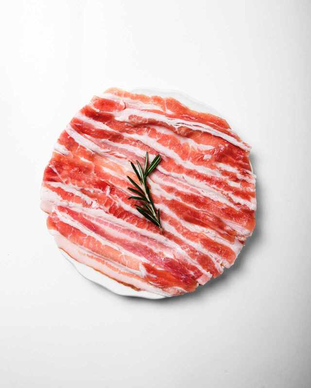 Smoked Streaky Bacon Pork 1 kg - Slice Of Pink