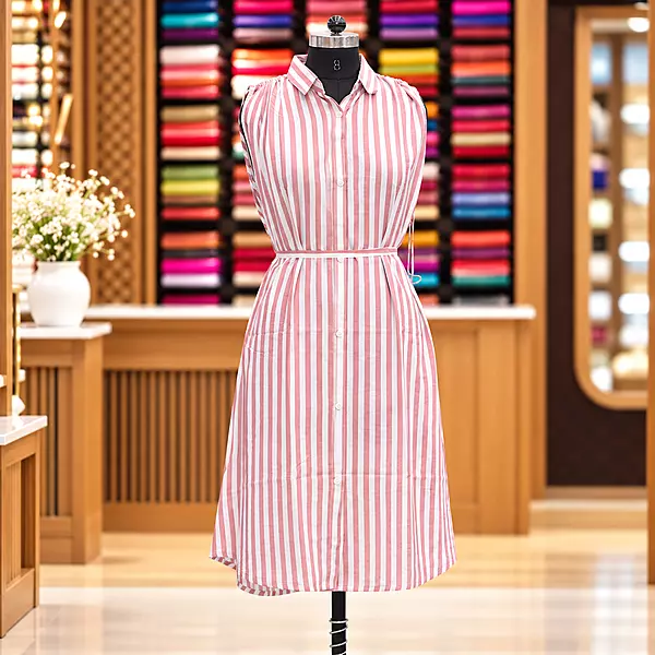 29IB PINK AND WHITE STIPES TOP