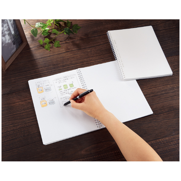 Kokuyo Soft Ring Clear B Ruled 80 Sheets Semi-B5 Transparent