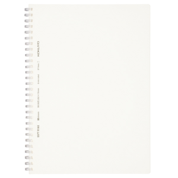 Kokuyo Soft Ring Clear B Ruled 80 Sheets Semi-B5 Transparent
