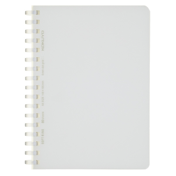 Kokuyo Soft Ring Grid 80 Sheets A6 Transparent