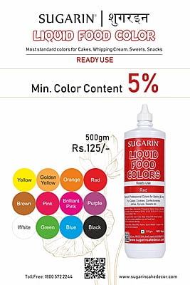 Sugarin Liquid Food Color 500ml