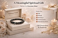 ankkjyoti Suleimani Aqeeq Pearl Beads Bracelet 8mm