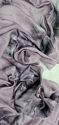 Viscose Summer Cool Cotton 3d Print Design and Crystal Stone