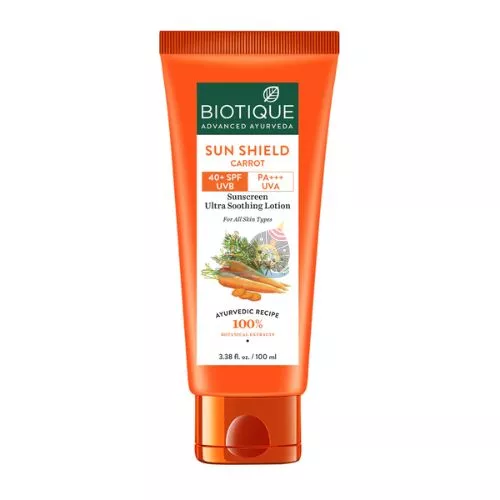 Biotique Sun Shield Carrot SPF 40+ Sunscreen Lotion – 50ml