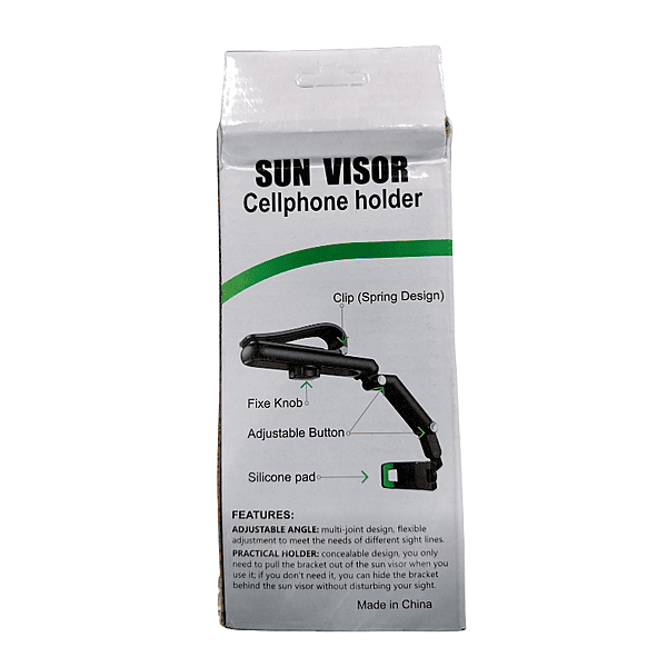 Sun Visor Cellphone Holder – Car Mount | Hands-Free Viewing | Universal Fit