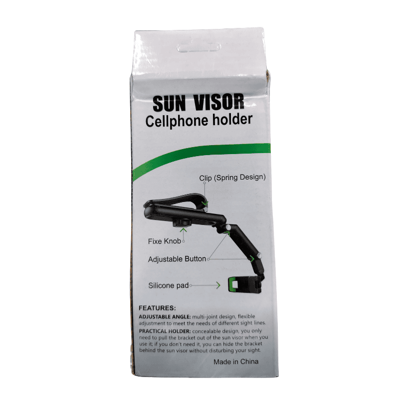 Sun Visor Cellphone Holder – Car Mount | Hands-Free Viewing | Universal Fit