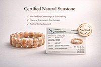 ankkjyoti Sunstone diamond cut beads Bracelet 10mm