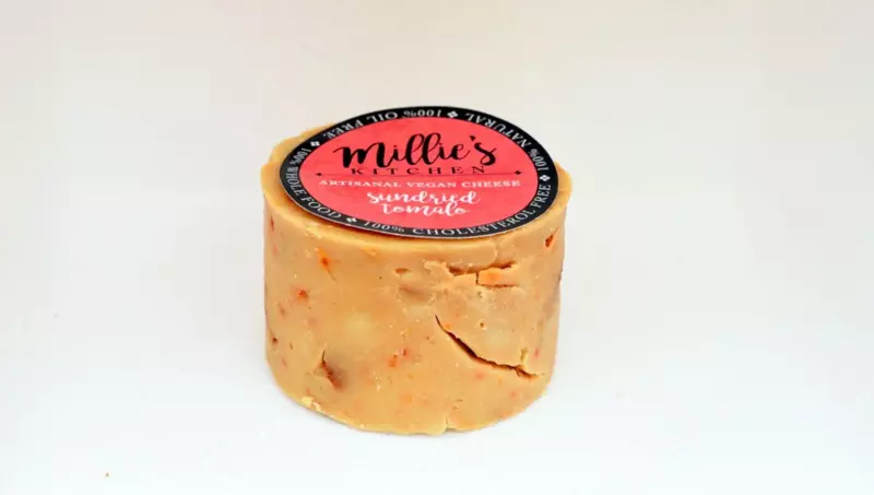 Sundried Tomato Wheel Hard Cheese - Vegan
