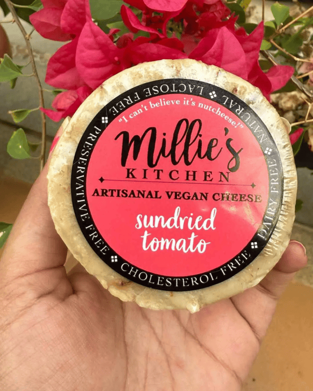Sundried Tomato Wheel Hard Cheese - Vegan