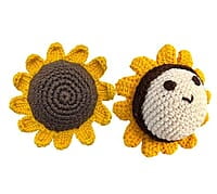 Crochet Sunflower Rattle Ball