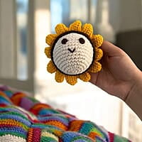 Crochet Sunflower Rattle
