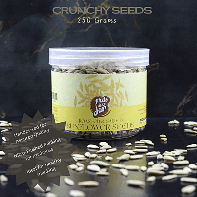 Nuts in a Jar Crunchy Seeds Sunflower Salted 250 Grams