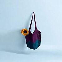 Bucket Bag Large Purple and Teal Blue