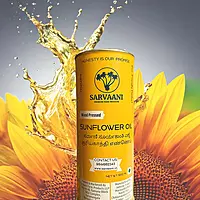 Wood Pressed Sunflower Oil (Mara Chekku - 1L Tin) | Cold Pressed