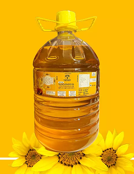 Wood Pressed Sunflower Oil (Mara Chekku- 5L Bottle) | Cold Pressed