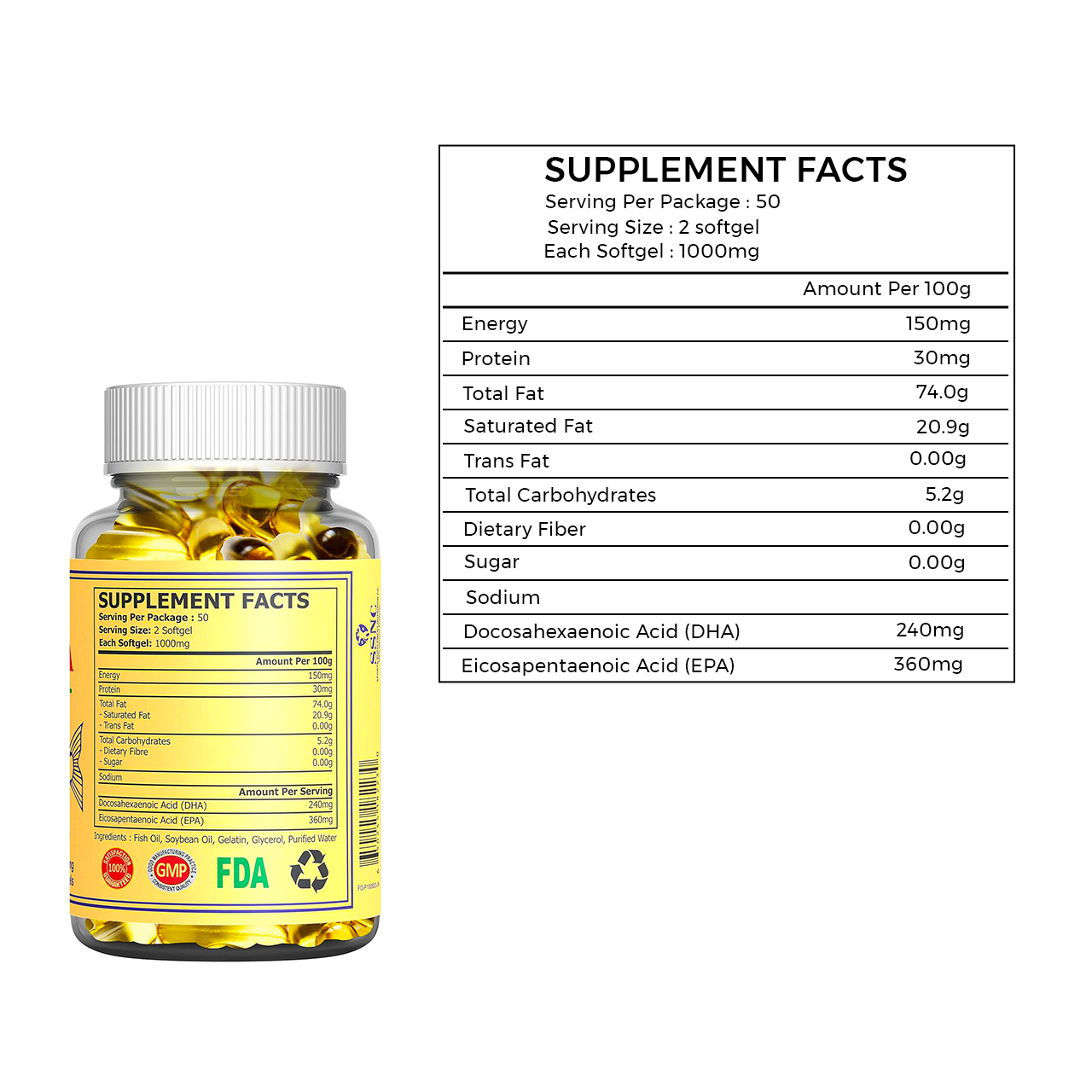 Sunline Alaska Deep Sea Fish Oil Omega-3 100mg 100softgels