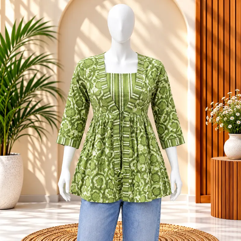 2jh green short top