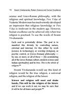 Swami Vivekananda - Modern Science and Human Excellence