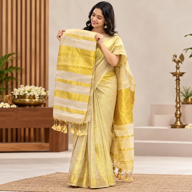 26i MALLCotton Tissue Saree