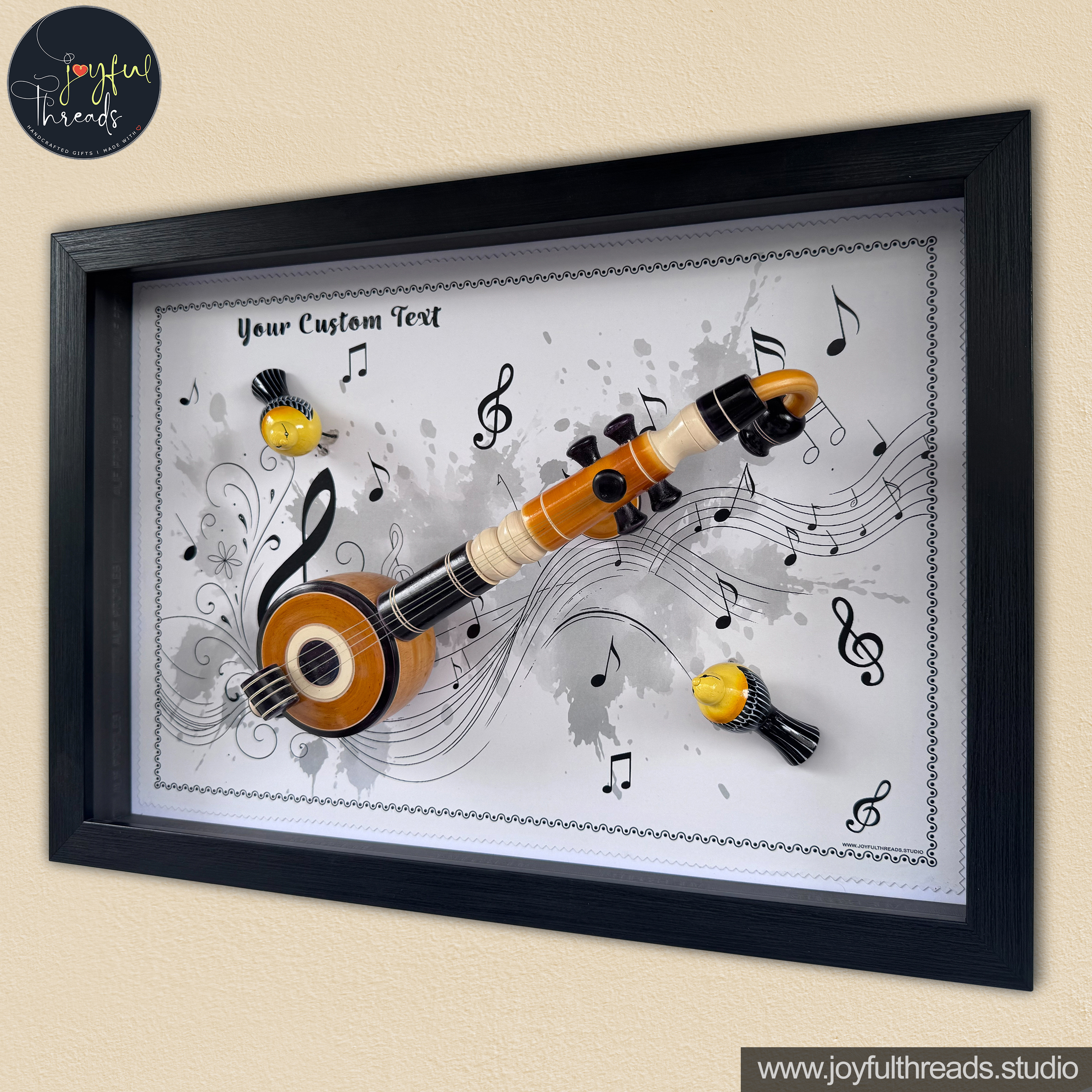 Swarnanjali - Handcrafted & Personalized Music-Themed Wall Frame - 19x13 Inch