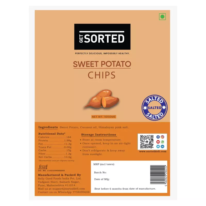 Sweet Potato Chips (Salted) - Sorted