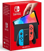 Nintendo Switch OLED Console with Neon Red/Blue Joy-Con