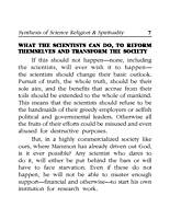 Synthesis of Science Religion and Spirituality