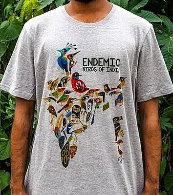 Endemic Birds of India T-Shirt