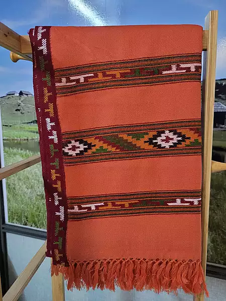 T Chashmi teen patti with border Kullu shawls