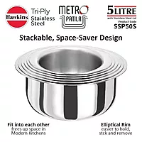 HAWKINS TRI PLY PATILA WITH SS LID 5L SSP50S
