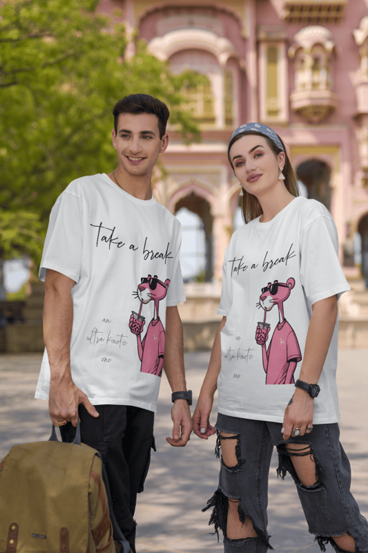 Take a Break printed Oversized tshirt