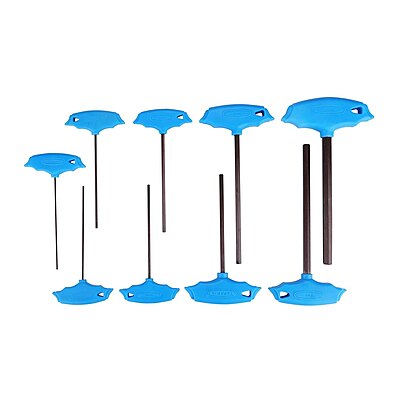 TAPARIA 9 Pcs. T-Handle Allen Key Set Metal Stand 1.5,2,2.5,3,4,5,6,8,10mm 28U TAKM 9