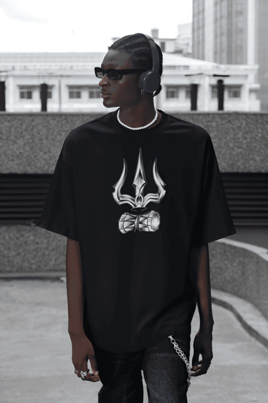 Shiva tandava strotam black oversized tshirt