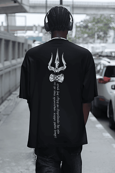 Shiva tandava strotam black oversized tshirt