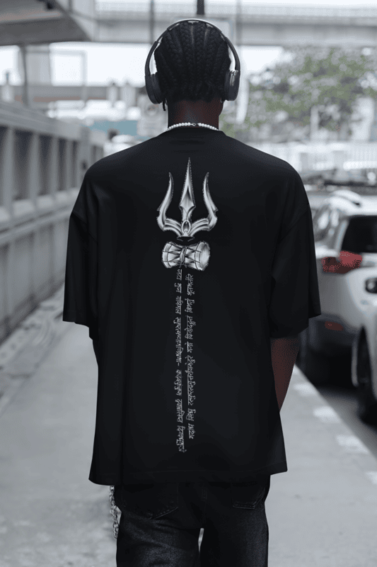Shiva tandava strotam black oversized tshirt
