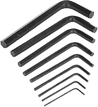 TAPARIA Allen Key Set Black Finish 9 Pcs. Set 1.5,2,2.5,3,4,5,6,8,10mm 28H KM9V