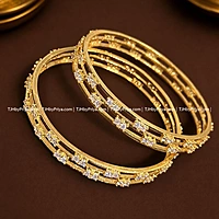 Diamond Alike Bangles Sizes 2.4, 2.6, 2.8 (TJH 337)